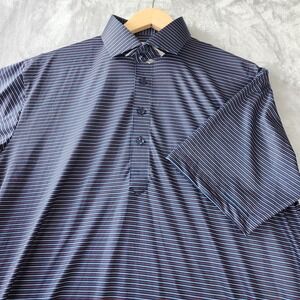 Collars Co Polo Shirt Mens Small Relaxed Featherweight Flex Liberty Navy Blue